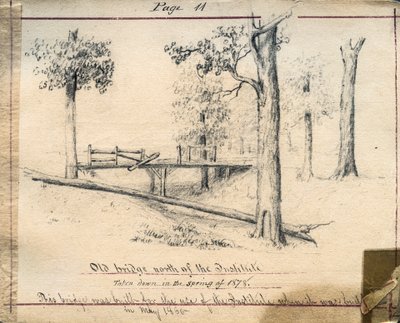 Oude brug ten noorden van het Instituut door Maurice Schnell